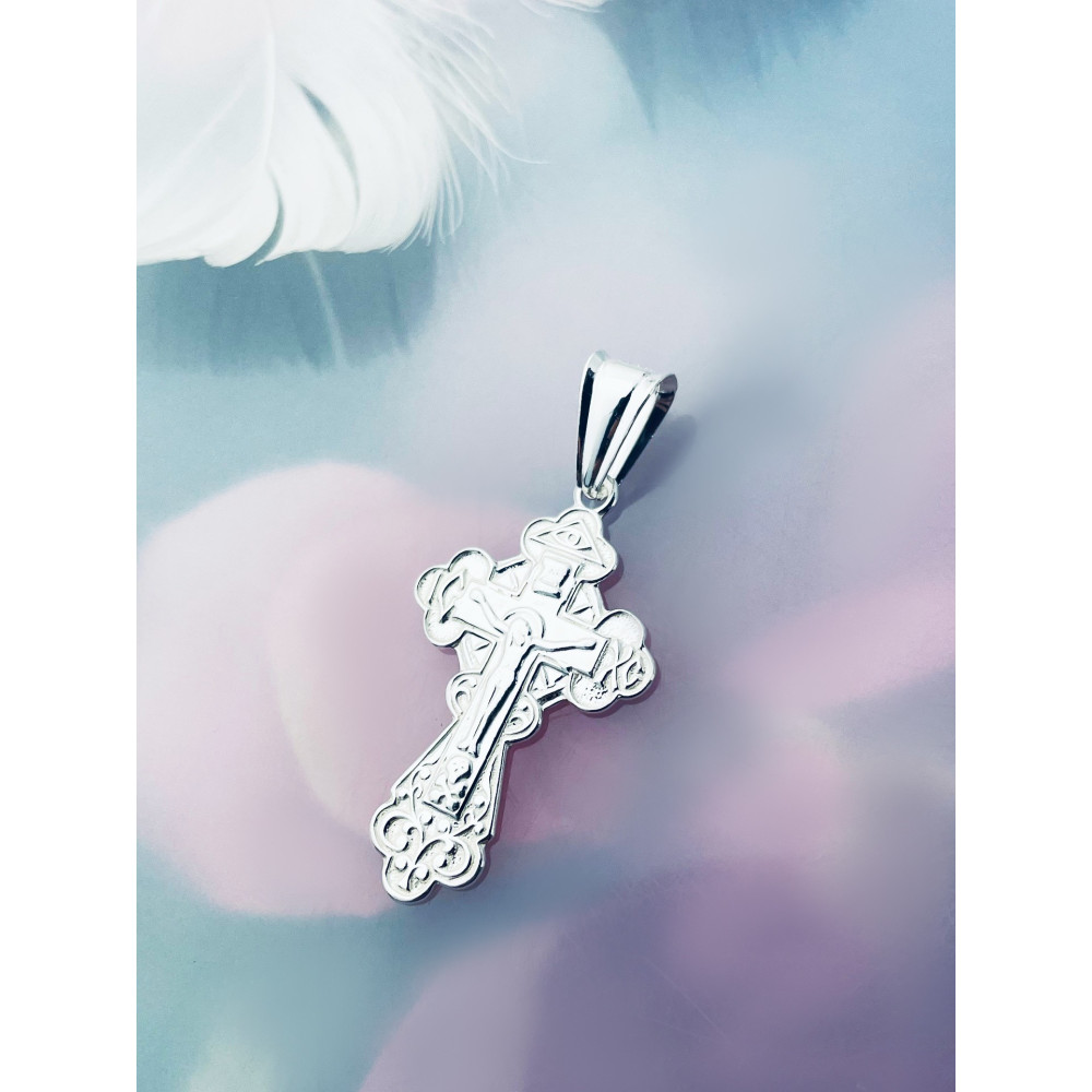 copy of Srebrny komplet naszyjnik łańcuszek rombo zawieszka Archanioł Michał