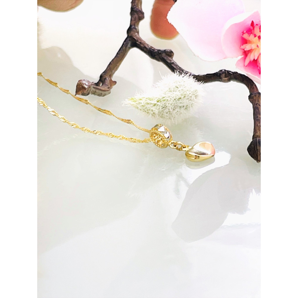 Złoty wisiorek zawieszka serce