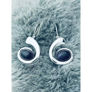 Srebrne kolczyki wiszące Noc Kairu ślimak zawijas