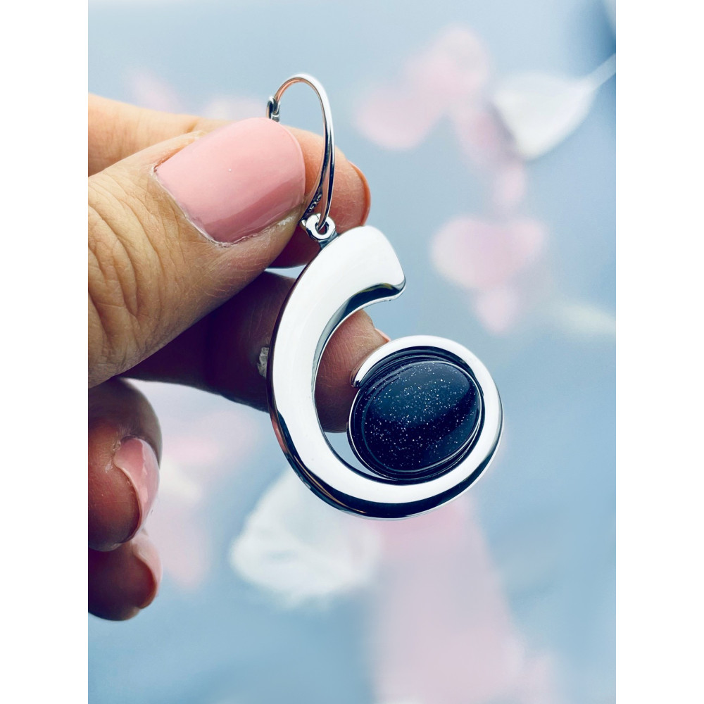 copy of Złote kolczyki przecinki z cyrkoniami