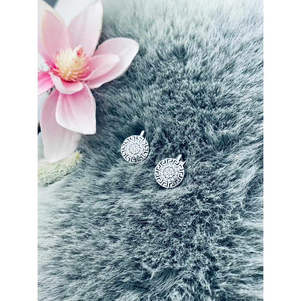 Kreis 925 Silber mit Zirkonia Ohrringe