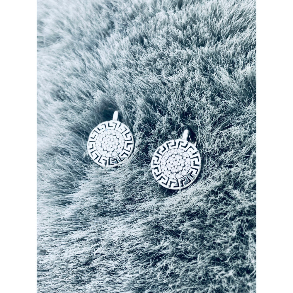 Kreis 925 Silber mit Zirkonia Ohrringe