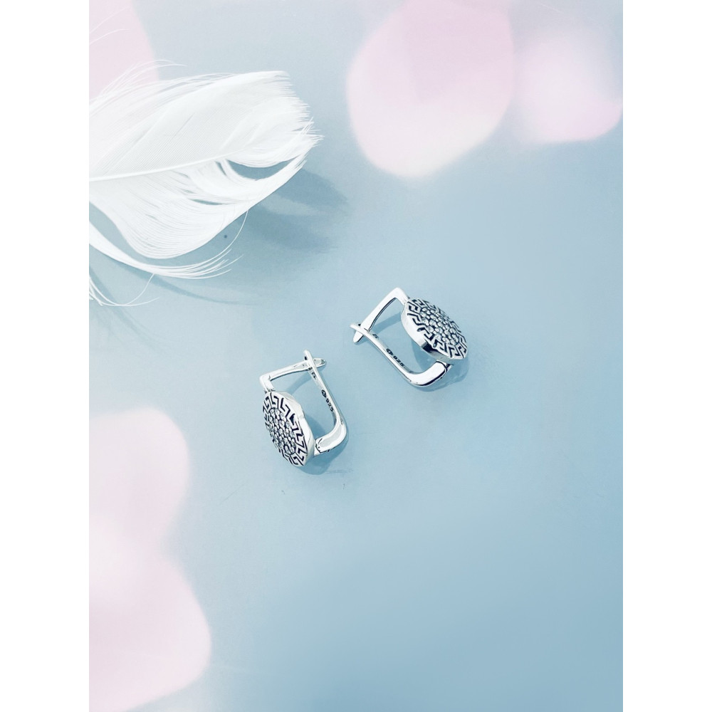 Kreis 925 Silber mit Zirkonia Ohrringe