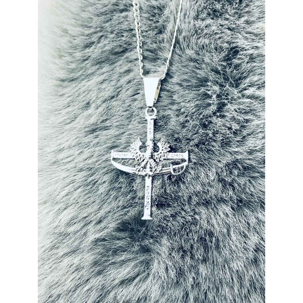 Anhänger Kreuz Kreuzanhänger aus Sterlingsilber mit Adler und Zobel