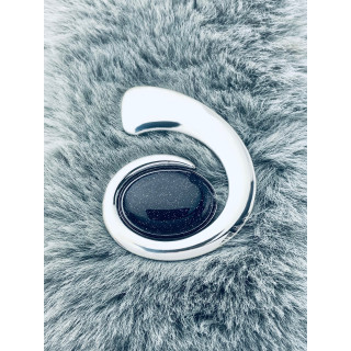 Cochlea 925 Silber Anhänger mit schwarzer Stein