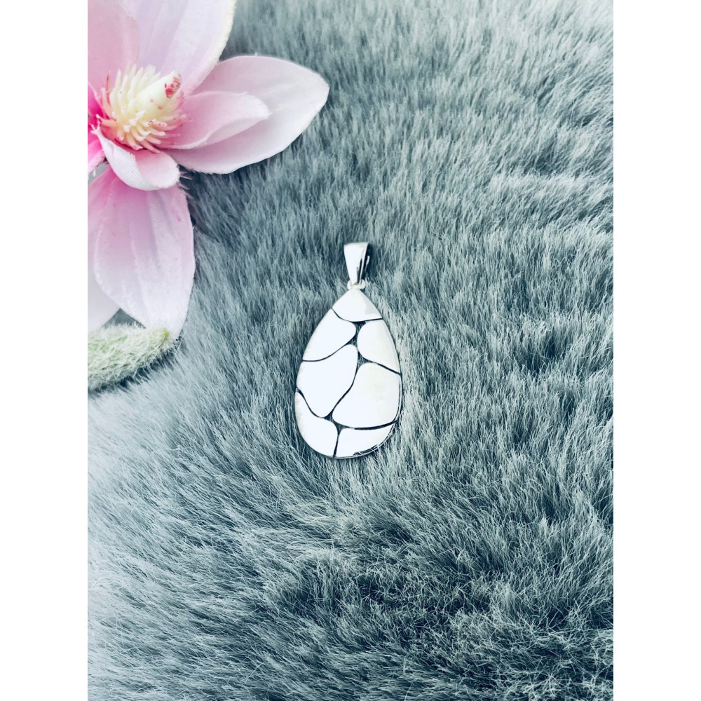 925 Silber Damen Medaillon Anhänger Tröpfchen