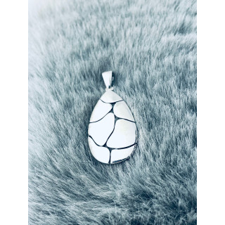 925 Silber Damen Medaillon Anhänger Tröpfchen