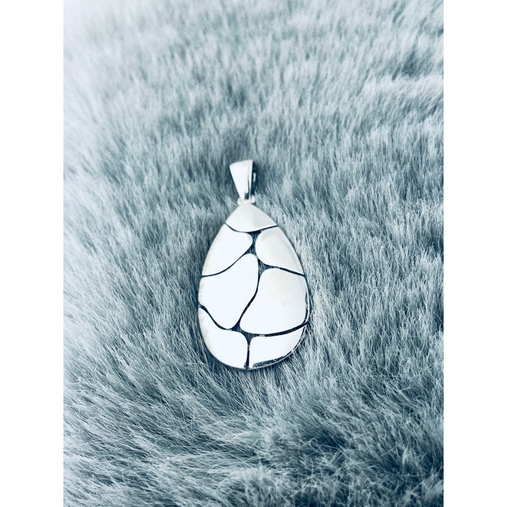 925 Silber Damen Medaillon Anhänger Tröpfchen