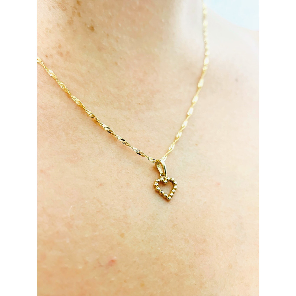 Złoty wisiorek zawieszka serce