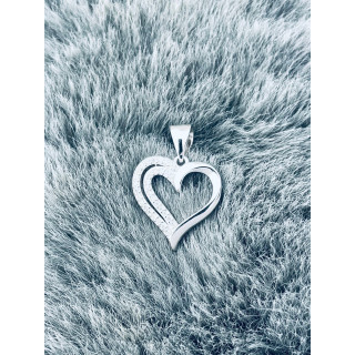 925 Silber Damen Medaillon Anhänger Herz mit Zirkonia