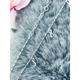 Infinity 925 Silber Halskette Singapur Magic Halsband Damen