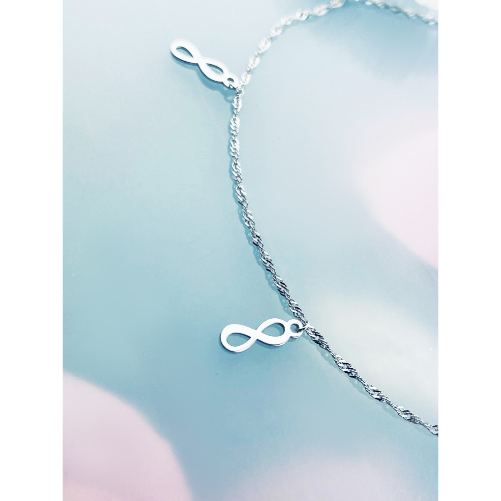 Infinity 925 Silber Halskette Singapur Magic Halsband Damen