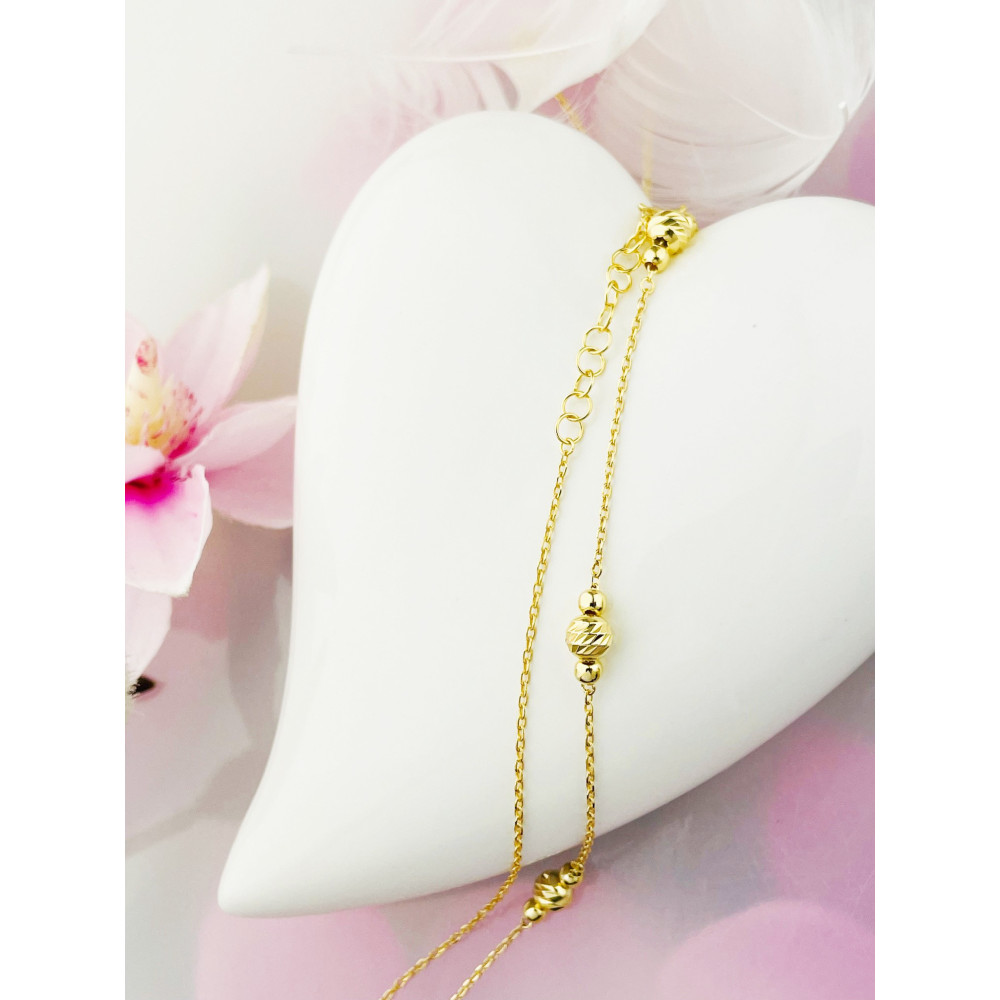 Kugel 925 Silber Halskette vergoldet Halsband Damen