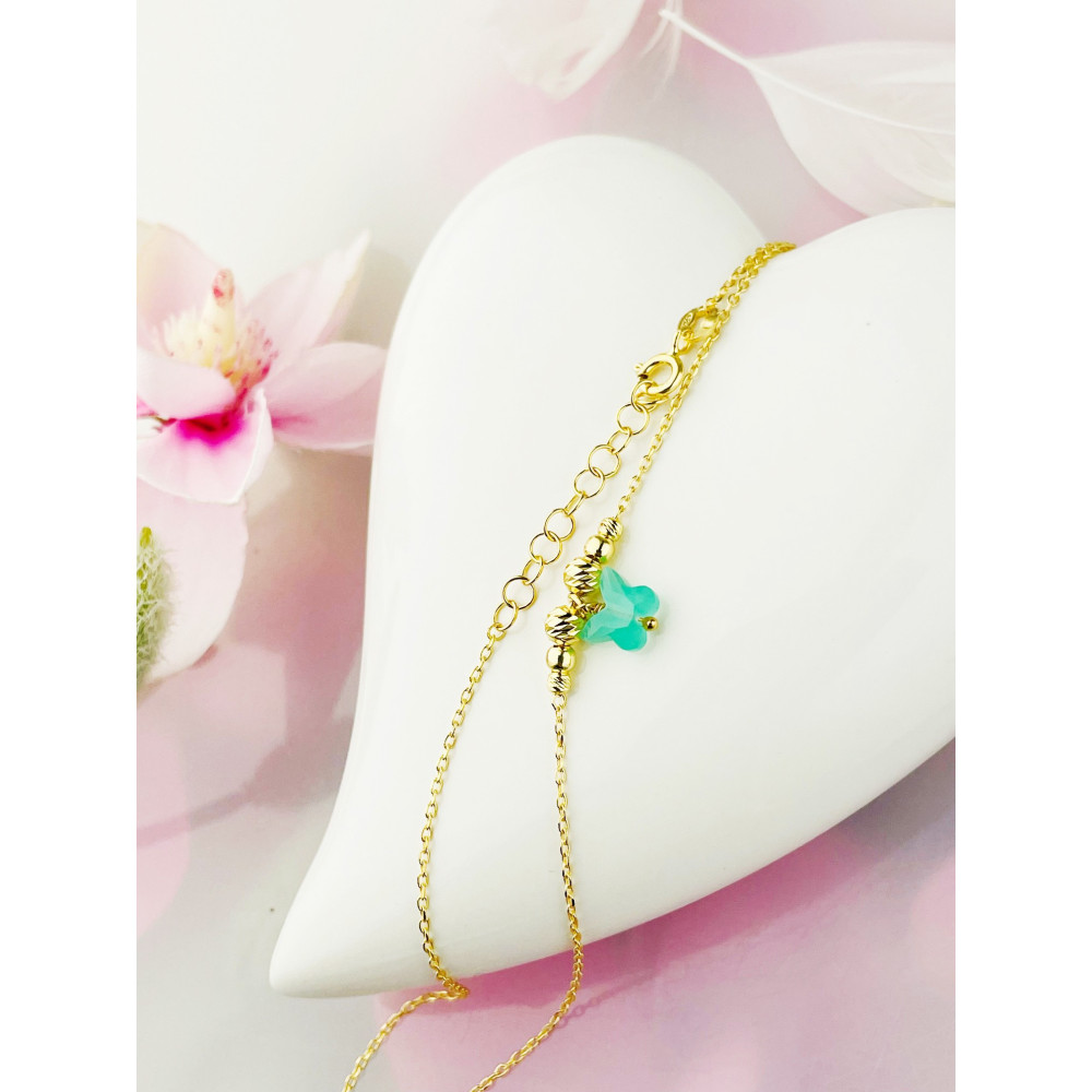 Schmetterling 925 Silber Halskette vergoldet Halsband Damen