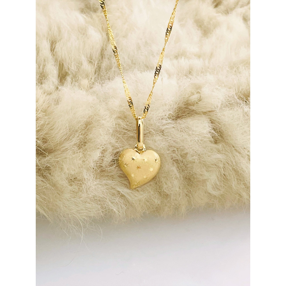 Złoty wisiorek zawieszka serce