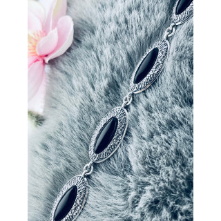 Armband 925 Silber mit Onyx Damen