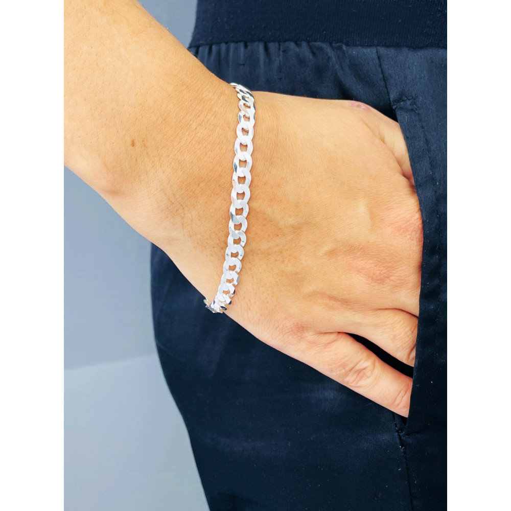 Silber 925 Panzerkette Armband