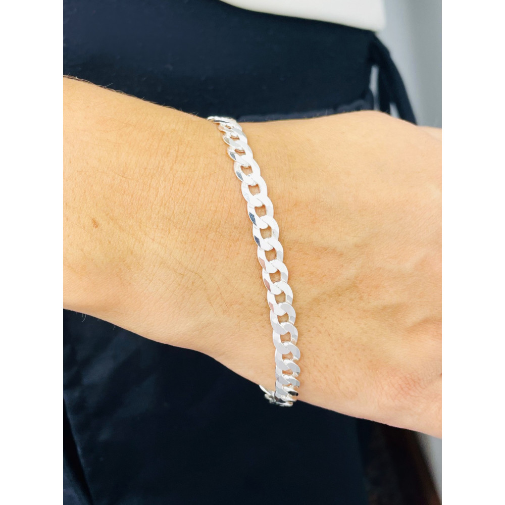 Silber 925 Panzerkette Armband