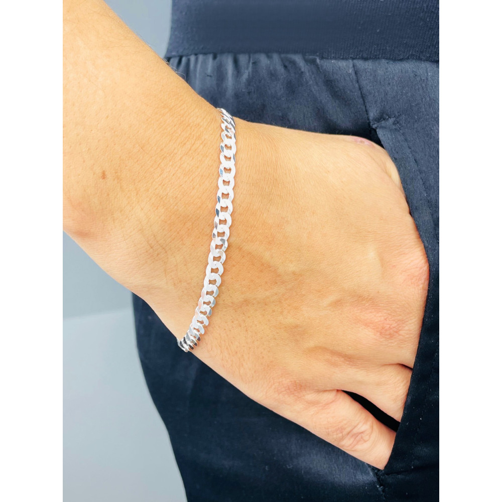 Silber 925 Panzerkette Armband