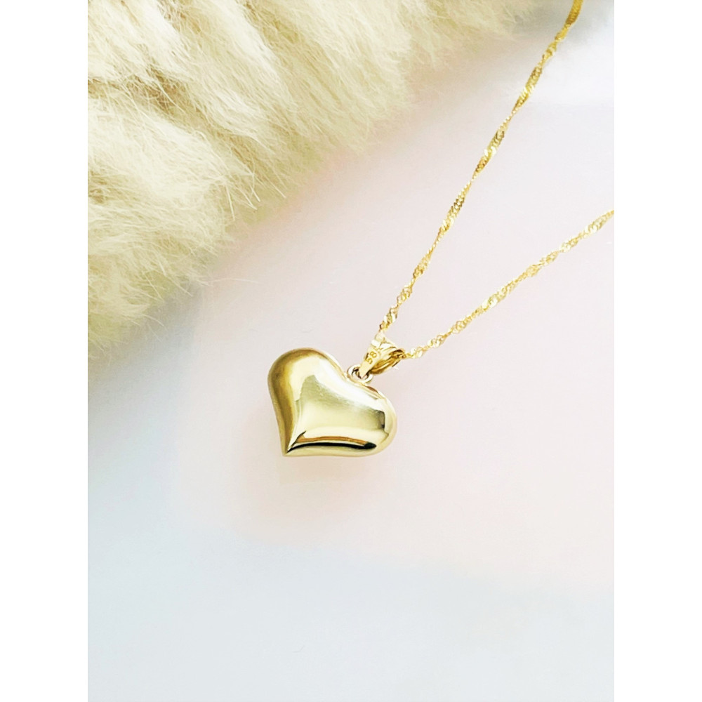 Złoty wisiorek zawieszka serce