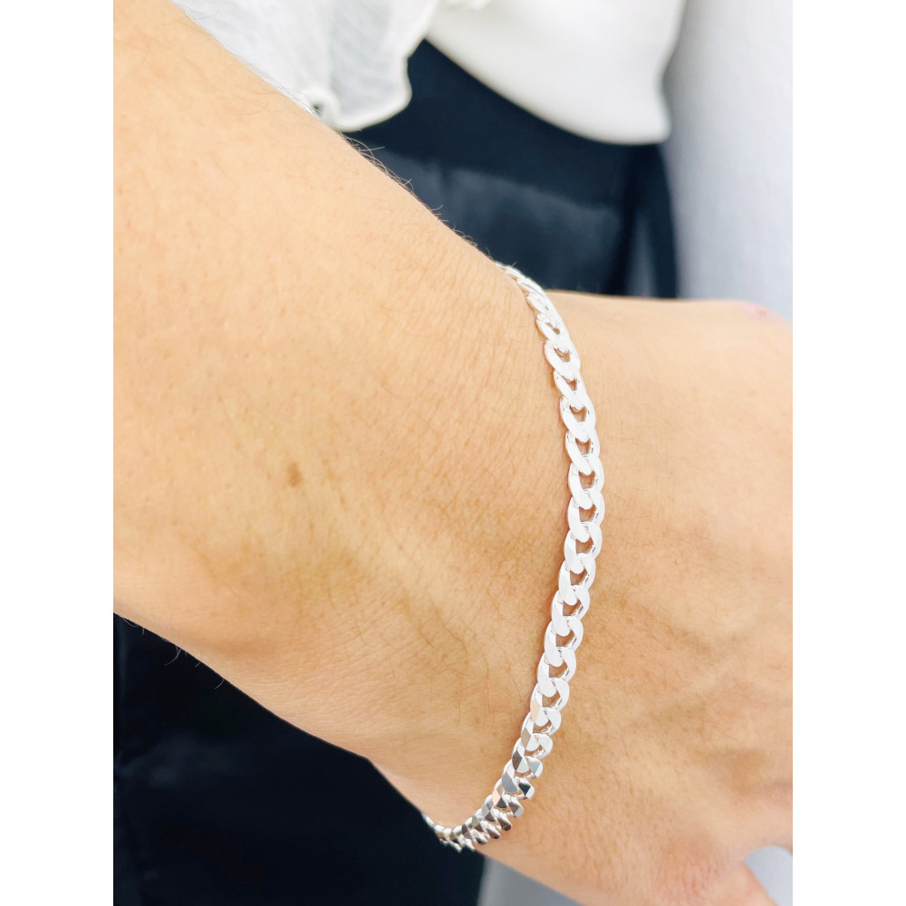 Silber 925 Panzerkette Armband