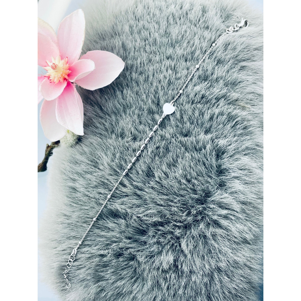 Herz 925 Silber mit Kugel Armband