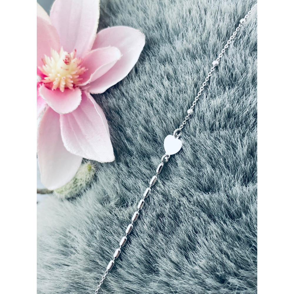 Herz 925 Silber mit Kugel Armband