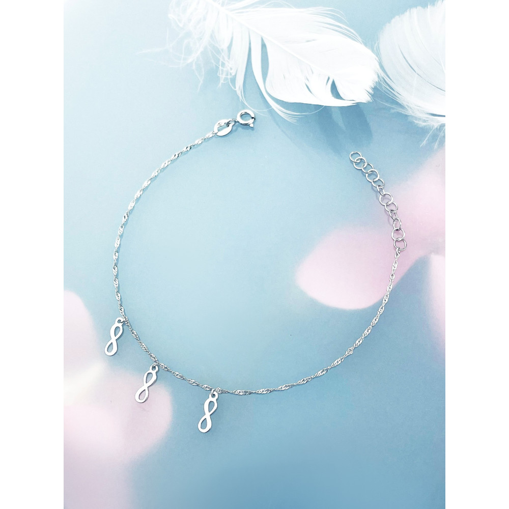 Infinity Armband 925 Silber Singapure Magic