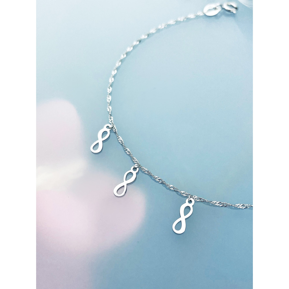 Infinity Armband 925 Silber Singapure Magic