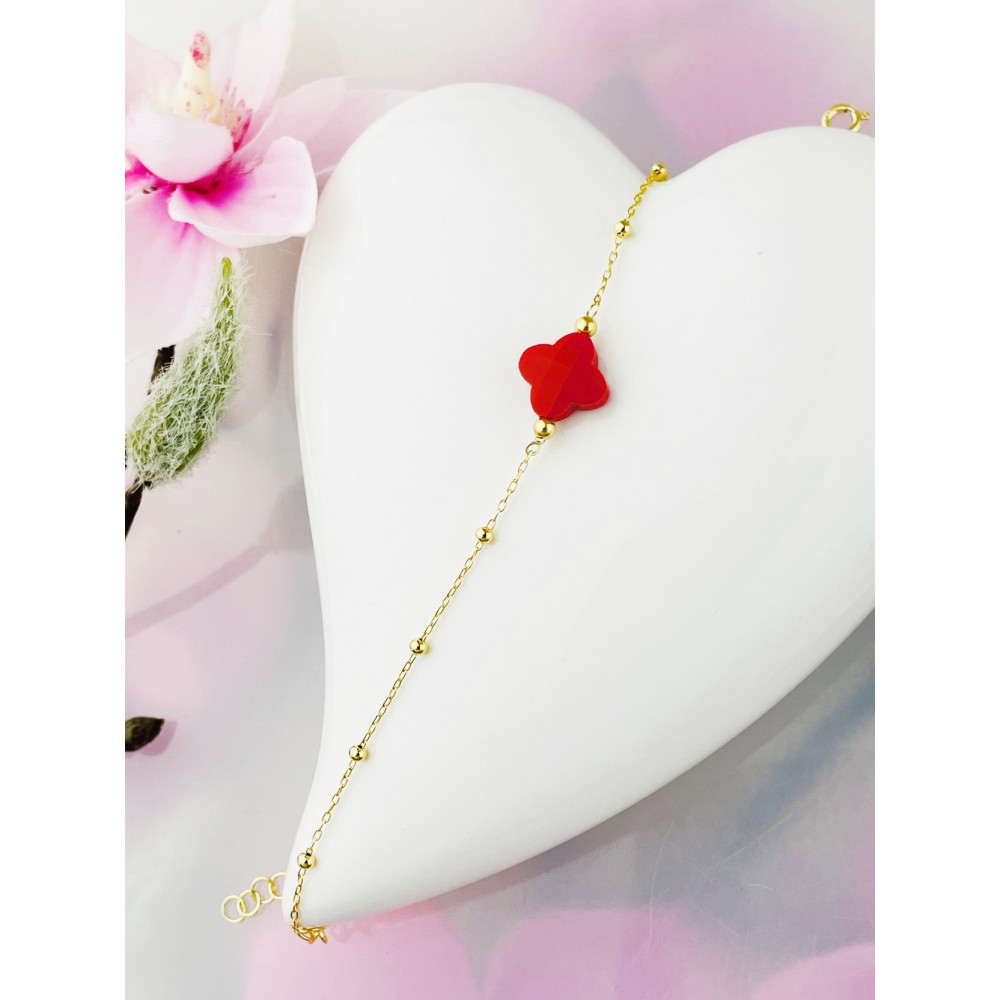 Złota bransoletka celebrytka serce nieskończoność