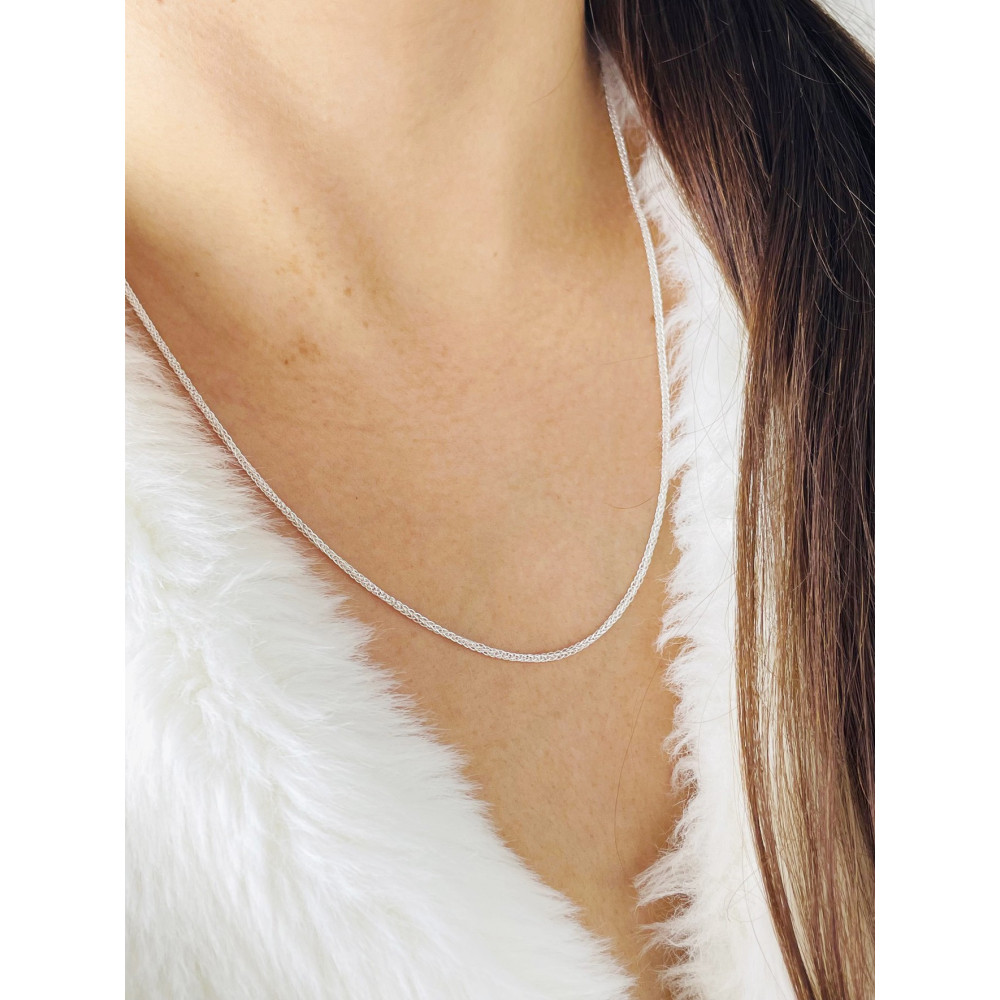 925 Silber Halskette Collier Spiga Weizen