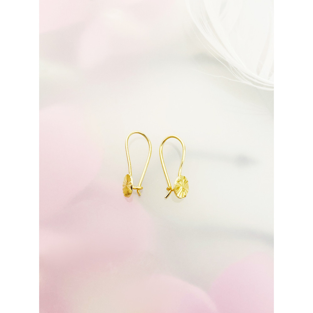 Kreis Gold Ohrringe Ohrhänger Ohrstecker Ohrschmuck Paar Gelbgold 585er 14KT