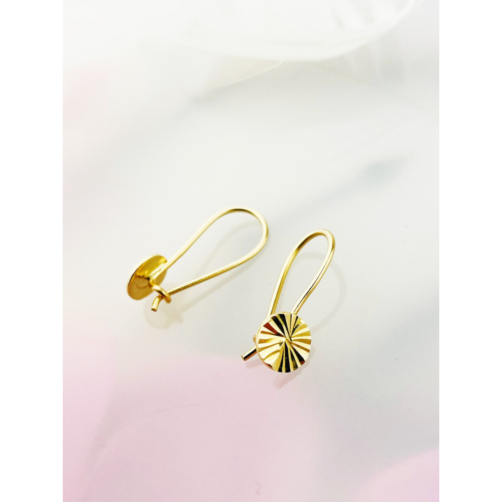 Kreis Gold Ohrringe Ohrhänger Ohrstecker Ohrschmuck Paar Gelbgold 585er 14KT