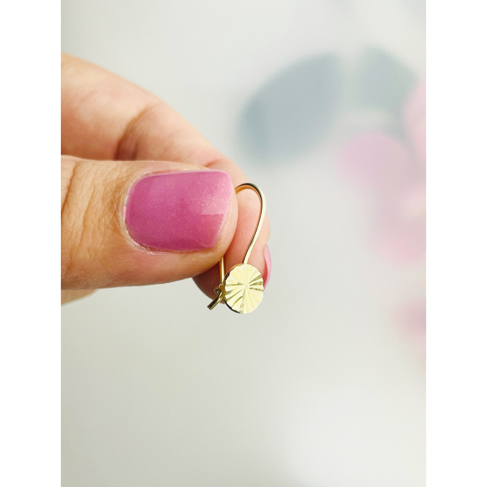 Kreis Gold Ohrringe Ohrhänger Ohrstecker Ohrschmuck Paar Gelbgold 585er 14KT