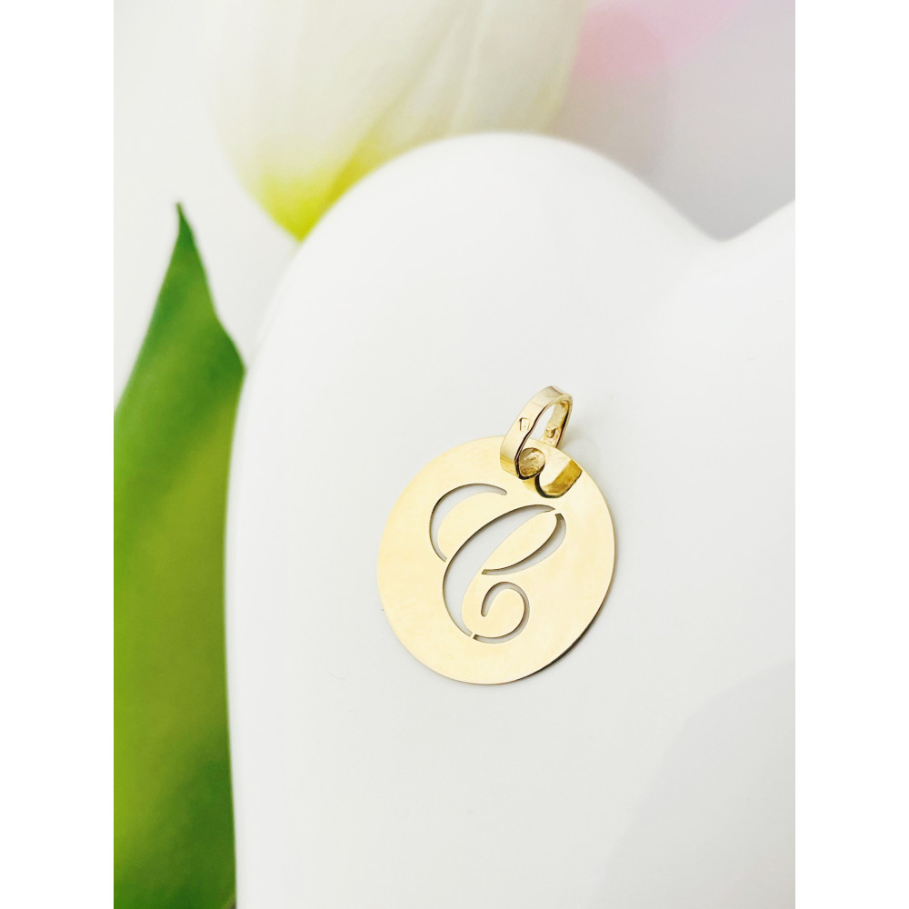 copy of Złoty wisiorek zawieszka rozeta ażurowa