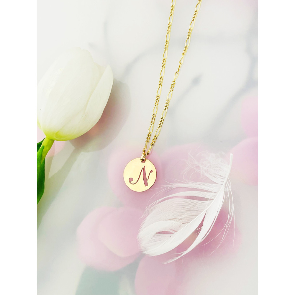 Anhänger Buchstabe N Kettenanhänger Gold Goldanhänger 585er 14KT Gold