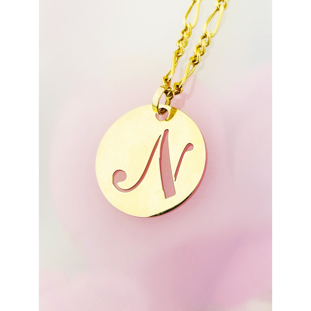 copy of Złoty wisiorek zawieszka rozeta ażurowa