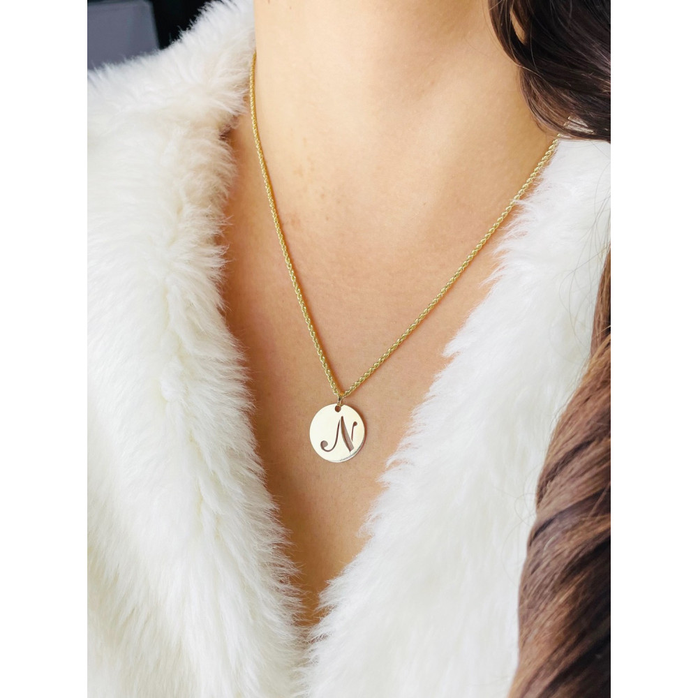 Anhänger Buchstabe N Kettenanhänger Gold Goldanhänger 585er 14KT Gold