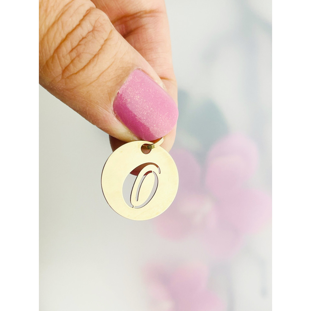 copy of Złoty wisiorek zawieszka rozeta ażurowa