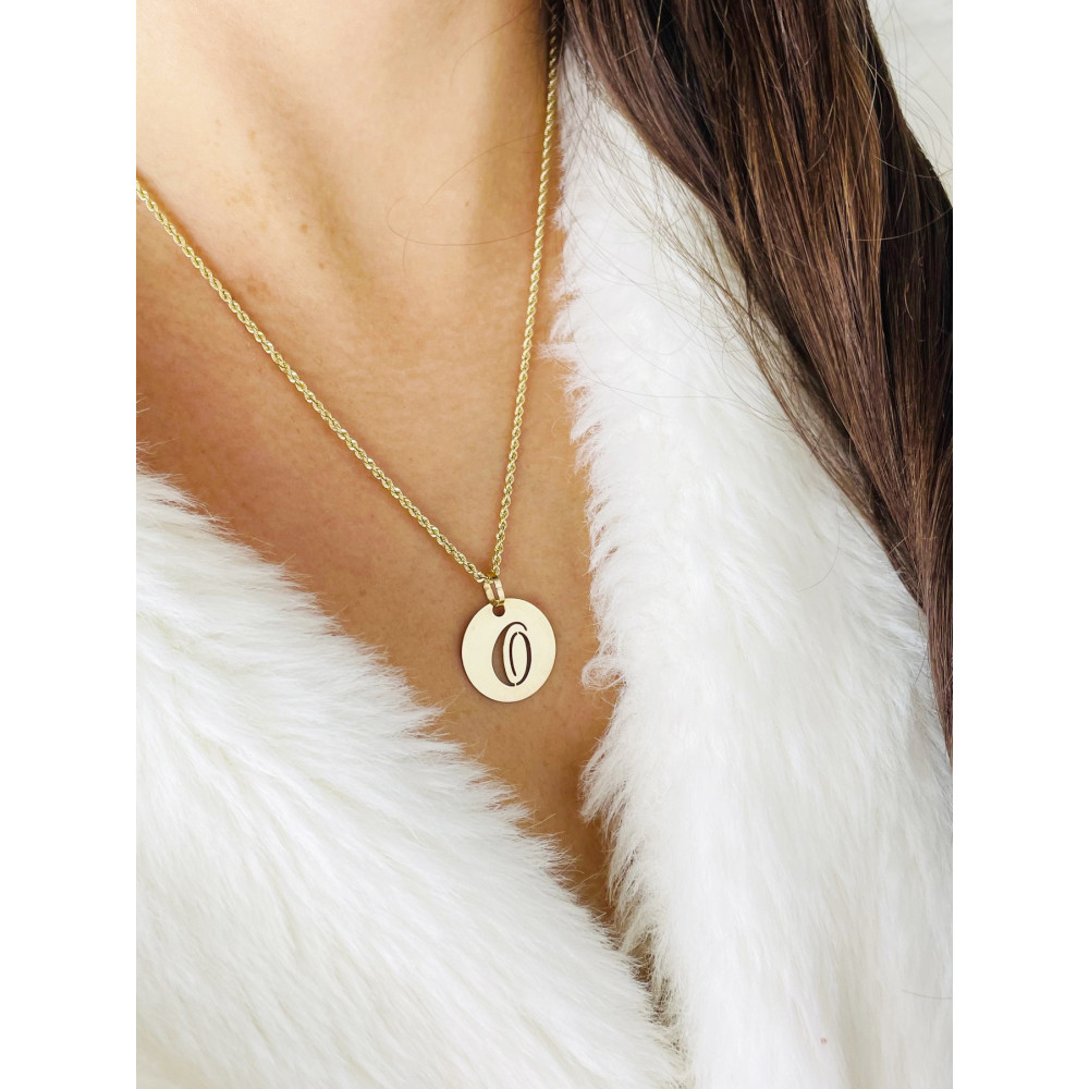 copy of Złoty wisiorek zawieszka rozeta ażurowa