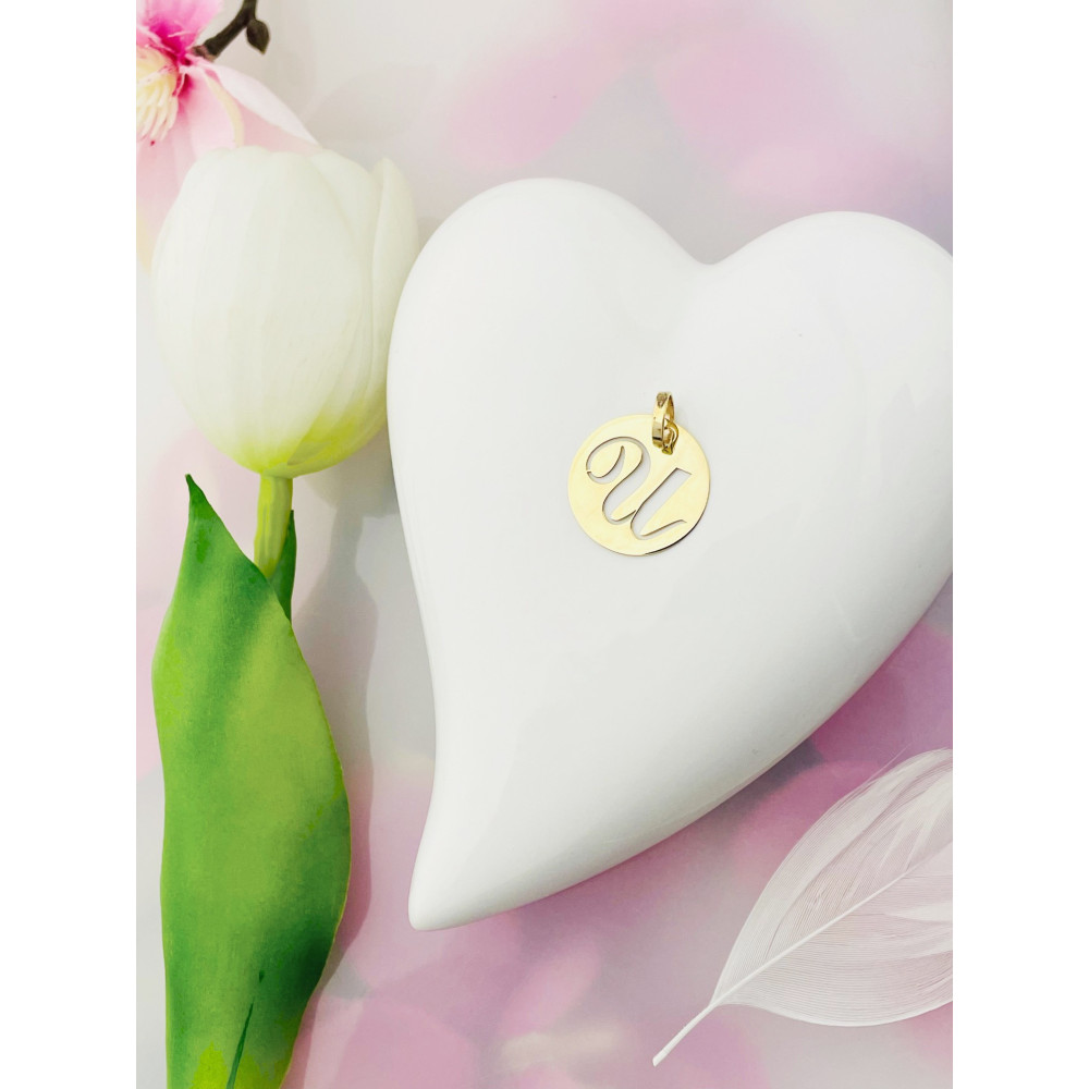 copy of Złoty wisiorek zawieszka rozeta ażurowa