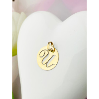 Anhänger Buchstabe U Kettenanhänger Gold Goldanhänger 585er 14KT Gold