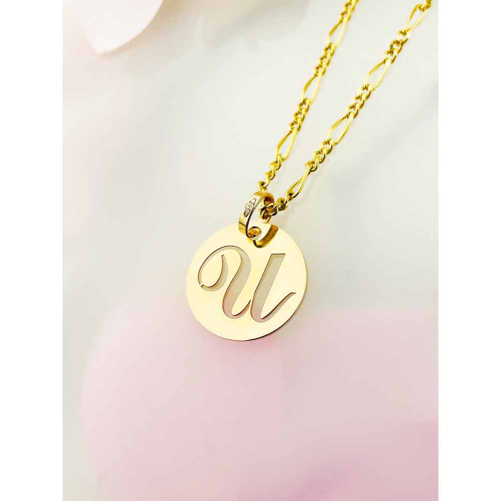 Anhänger Buchstabe U Kettenanhänger Gold Goldanhänger 585er 14KT Gold