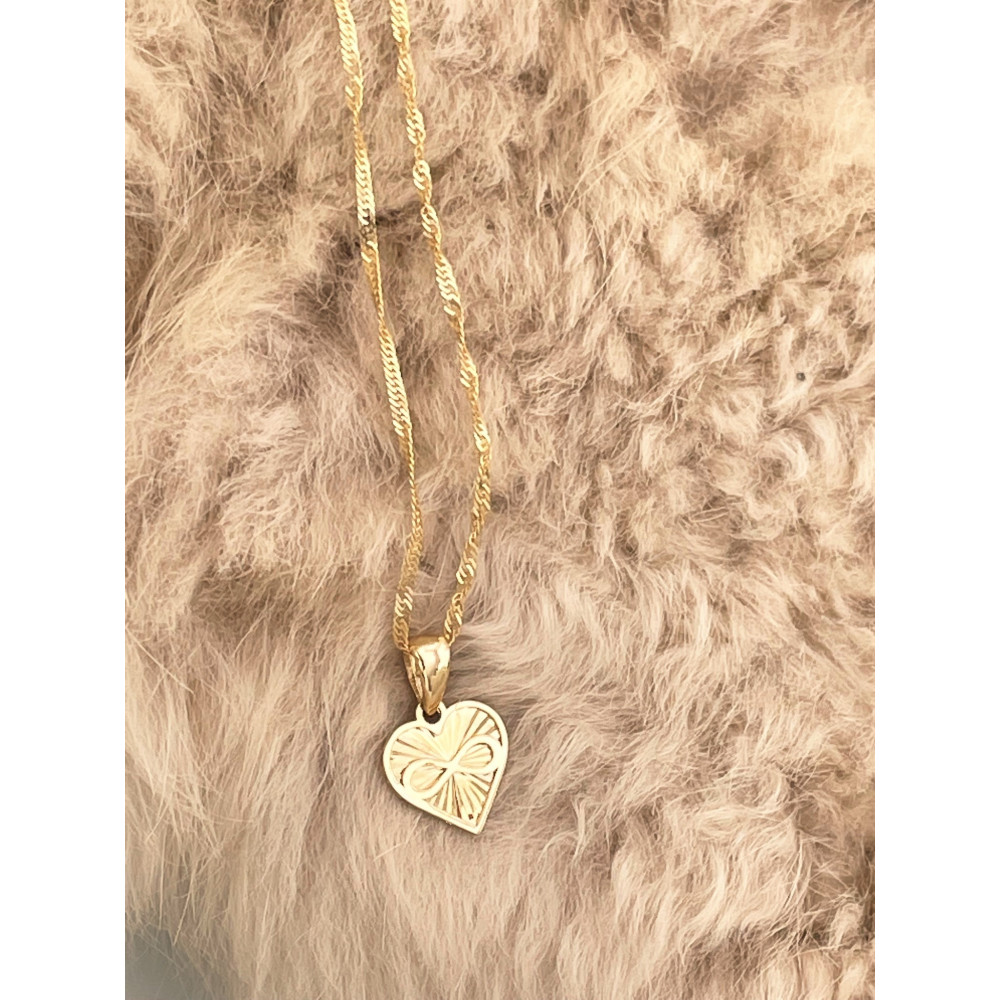 Złota zawieszka serce nieskończoność