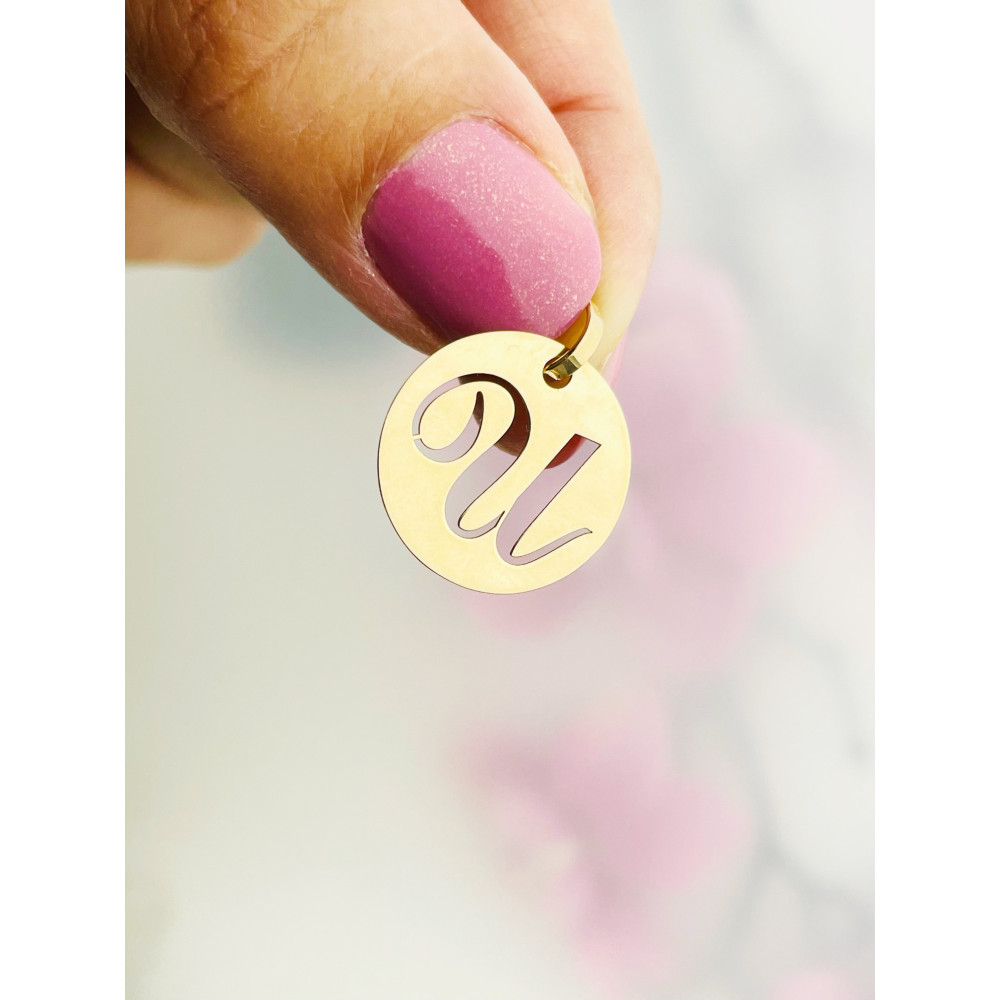 Anhänger Buchstabe U Kettenanhänger Gold Goldanhänger 585er 14KT Gold