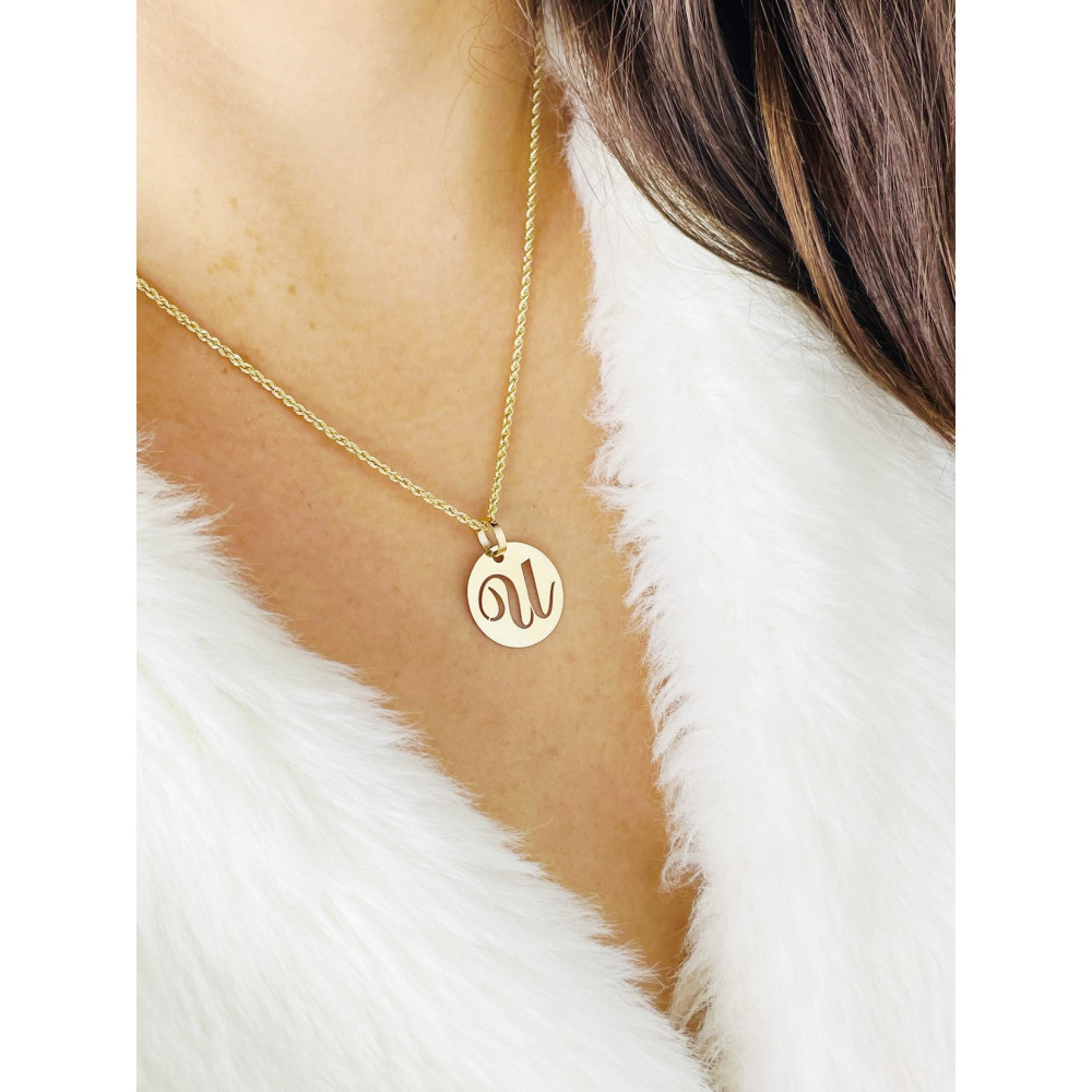 copy of Złoty wisiorek zawieszka rozeta ażurowa