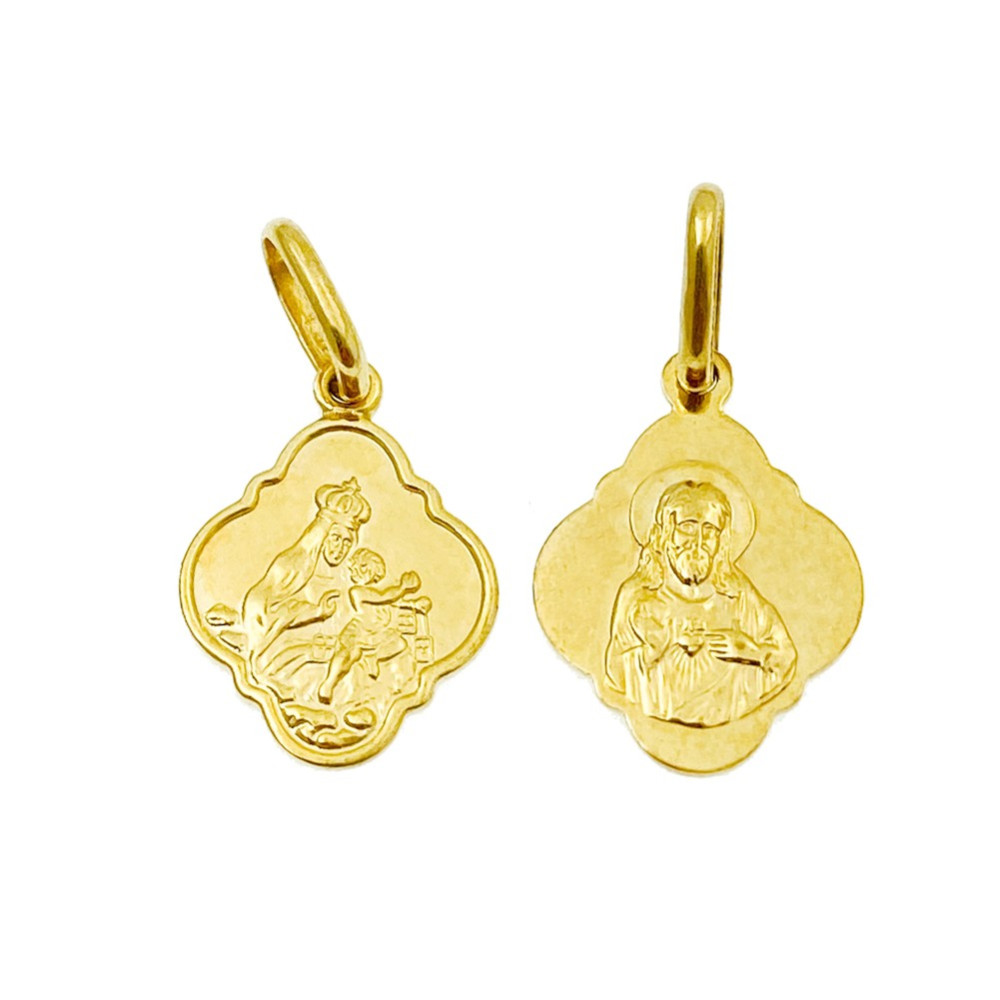 Anhänger Jesus Christus Madonna Maria mit Jesuskind Kettenanhänger Gelbgold Goldanhänger