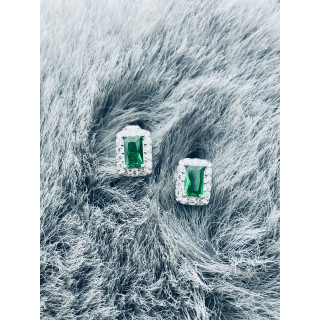 copy of Złote kolczyki przecinki z cyrkoniami