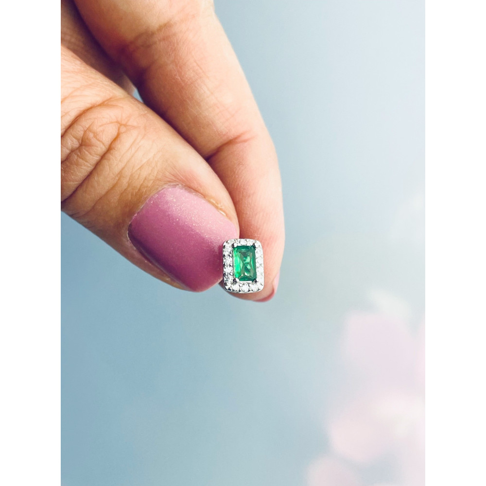 copy of Złote kolczyki przecinki z cyrkoniami