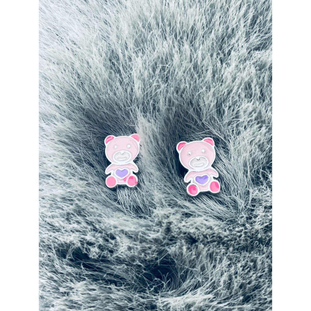 Teddybär 925 Silber Ohrringe